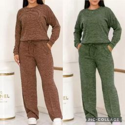 Conjunto Feminino Ribi Canelado Moda 2026