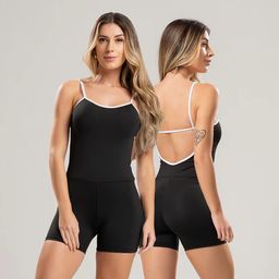 Macaquinho básico fitness academia detalhe alcinha