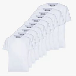 Kit 10camiseta Masculina Algodão Atacado Lisa Basica Revenda
