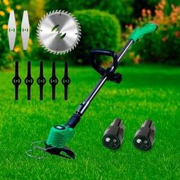 Aparador Roçadeira Cortador De Grama Elétrico Bivolt 110v/220v Com 2 Baterias Oferta Especial