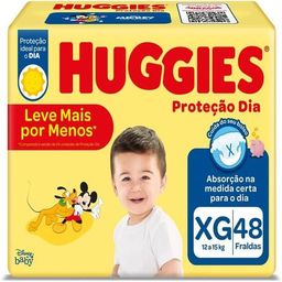Huggies Fralda Proteção Dia Tam. XG - 48 fraldas
