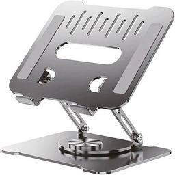 Suporte para Notebook Alumínio Ajustável Base Giratória 360º Apoio Dobrável Laptop até 17 Polegadas Resistente Estável Ergonômico Articulado Portátil…