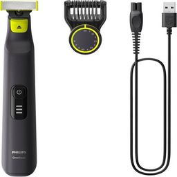 Aparador e raspador OneBlade Pro com 12 ajustes de corte, à prova d’água, Bivolt – QP6532/10 Philips